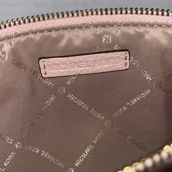 Michael Kors Jet Set Travel Large Logo Wristlet Vanilla MK/Blush - Picture 9 of 9